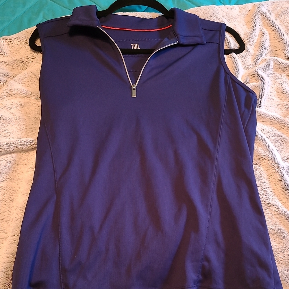 Tail Women's Deep Purple Zip-Up Golf Top